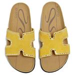 Женские тапочки-шлепанцы EVA Leather Patchwork Quiet Slide BASTO, бежевый - фото 5