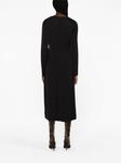 Jil Sander платье миди с длинными рукавами, черный - фото 3