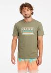Футболка с принтом Protest, оливковый - фото
