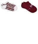 Носки мужские Tommy Jeans короткие с узором 2 пары, бургундия - фото 3