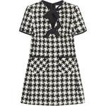 Платье с геометрическим принтом с короткими рукавами Valentino, белый - фото 3