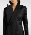 Платье макси из атласа Mm6 Maison Margiela, черный - фото 4