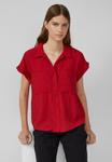 Блуза s.Oliver STRUKTUR MIT AUFGESETZTER TASCHE, Mohnrot/Red - фото 4