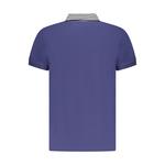 Синяя хлопковая мужская рубашка поло Cavalli Class - фото 2