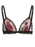 Dolce & Gabbana бюстгальтер с цветочным принтом, черный - фото 2