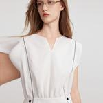 ELLE Рубашка Women's White Pointed Collar Moderate - фото 6