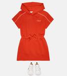 Хлопковое мини-платье с капюшоном Chloé, оранжевый - фото 2