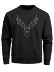 Neverless Свитшот 'Hirsch Geweih' в черном цвете - фото