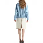 PRADA Куртка с эластичными манжетами и вышитым логотипом, Xingji Blue - фото 3