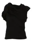 Топ с драпировкой Rick Owens, черный - фото