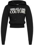 Versace Jeans Couture хлопковая толстовка с логотипом, черный - фото