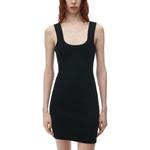 Мини-платье-майка с тисненым логотипом Alexander Wang, черный - фото 3