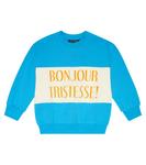 Толстовка из хлопкового джерси с принтом Mini Rodini, синий - фото