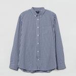 Рубашка из ткани coolmax с рисунком в клетку Gap, белый - фото 2