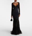 Кружевное платье Blumarine, черный - фото 2