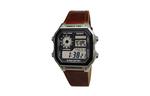 CASIO Часы Retrofit Series Quartz Movement Cow Leather Strap Watch Men's Watch Black Dial - фото