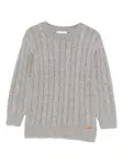 Свитер с косами LALALU, серый - фото