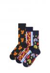 Носки Happy Socks 3-PACK, Black - фото