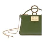 Fendi Сумка-кроссбоди Nano Peekaboo Charm, зеленая - фото 4