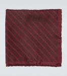 Полосатый шелковый платок для кармана Brunello Cucinelli, C019 - фото