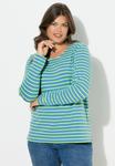 Топ LAURASØN STRIPED CREW NECK , Matt Blue/Mottled Blue - фото