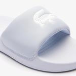 Lacoste unisex-child Children's Serve Slide (Retired Edition), White/Graphite - фото 2