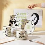 Modengzhu Набор посуды с пандами, 4 предмета, подарочная коробка - фото 8