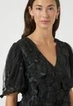 Блуза YAS MIT KURZEN ÄRMELN FLOWERING, Black - фото 4