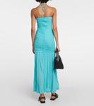 Платье макси с халтернеем Ganni, Curacao - фото 3