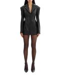 Искусственная кожа: Блейзер-платье LAMARQUE, черный - фото 2
