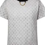 Футболка Lv Washed Monogram LOUIS VUITTON, белый - фото 5