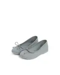 Балетки для девочек с тканевым бантом Pisamonas, серый - фото 4