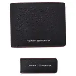 Кожаный кошелек + зажим для денег Tommy Hilfiger, черный - фото