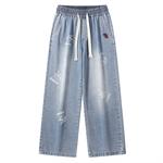 Джинсы унисекс dnnnnx, Светло-синий - фото 26