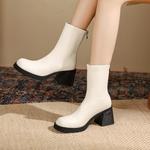 Черные женские полусапожки DAPHNE, экрю - фото 11