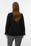 Блуза Vero Moda Curve Button-down blouse, Black - фото 3