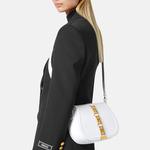 VERSACE Сумка-седло из белой телячьей кожи - фото 5