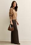 Брюки New Look PLEATED FRONT WIDE , Dark Brown - фото