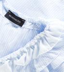 Полосатый топ с оборками Monnalisa, Panna + Celeste - фото 3