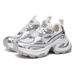 Кроссовки C°BANNER Chunky Sneakers Women's Low-top Silver/White, белый - фото 3