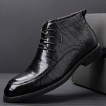 Черные полусапоги мужские LUOMAIKE, Коричневые - фото 8