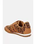 Женские кроссовки Panther Leopard Print Microfiber London Rag, коричневый - фото 8