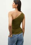 Топ Next SOFT TOUCH ONE SHOULDER HADWARE , Olive Green/Khaki - фото 2