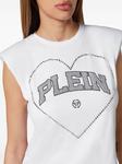 Philipp Plein топ со стразами, белый - фото 4