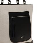 Сумка-шоппер L.CREDI Paola, цвет Grey/Black - фото 4