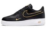 Кроссовки Nike Air Force 1 Low '07 Black Metalic Gold - фото