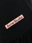 Acne Studios шерстяной шарф с бахромой, черный - фото 3