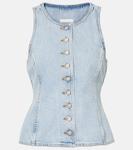 Джинсовый жилет Magda Butrym, светло-синий - фото