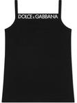 Dolce & Gabbana Kids топ с логотипом, черный - фото 2