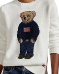 Свитер с медведем Polo Bear и флагом Ralph Lauren, белый - фото 4
